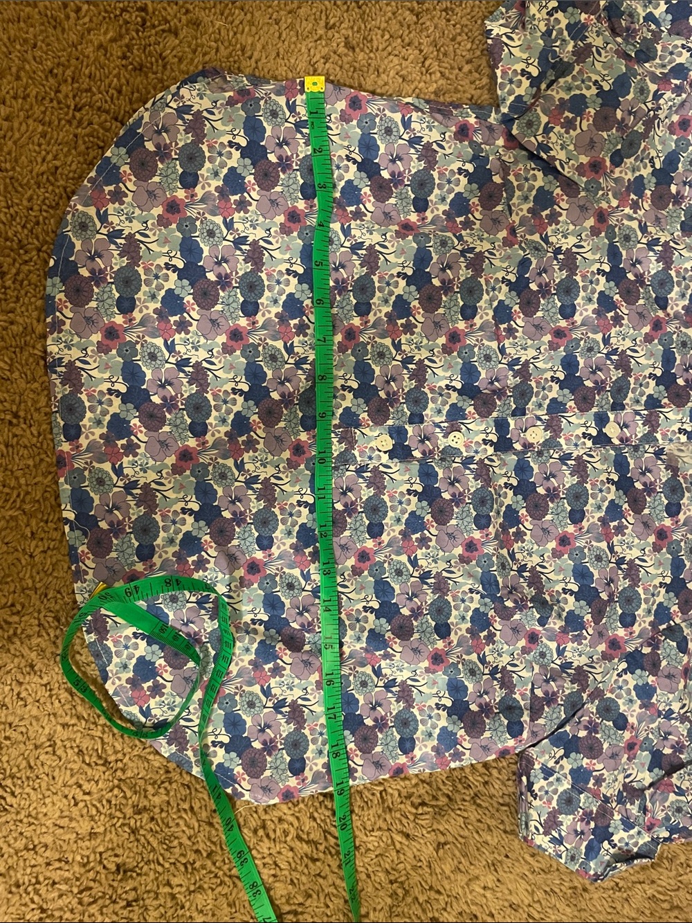 J. Crew Liberty of London Purple & Blue Floral Short-Sleeve Button-Down Top - Picture 9 of 10